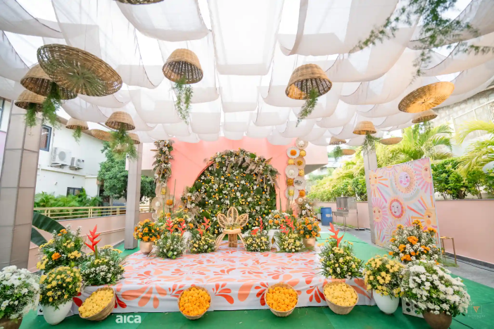 Ananta Vaishnavam Haldi Floral Decor