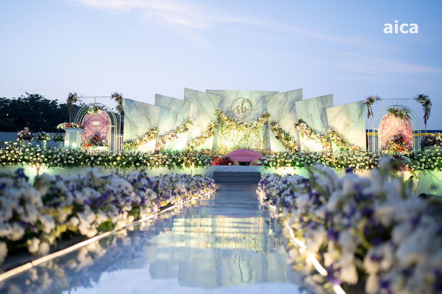 Luxury Wedding Stage Setup by AICA Events Hyderabad