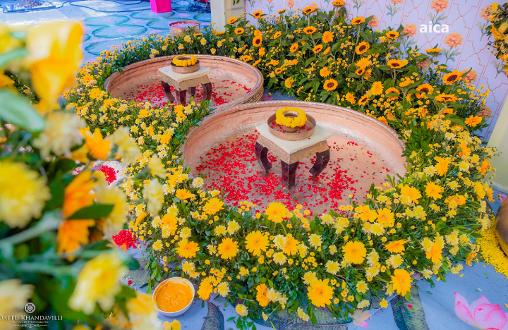 Aica Events Haldi Marigold Decor