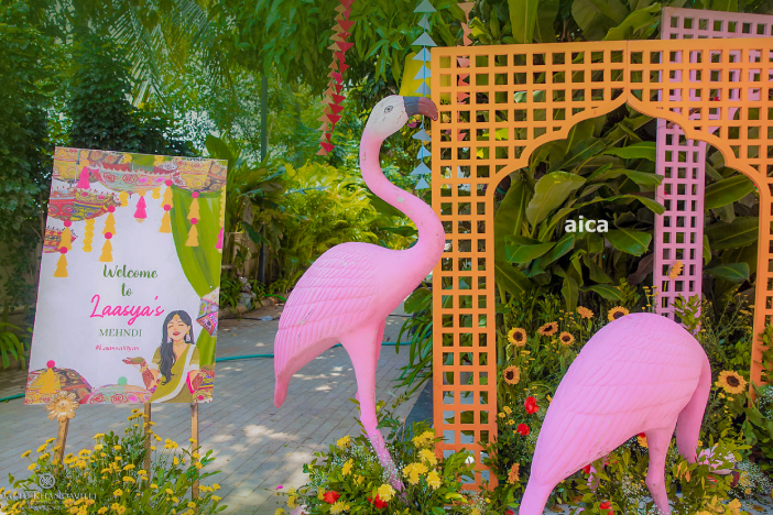 Mehndi Tent Decor with Quirky Hangings